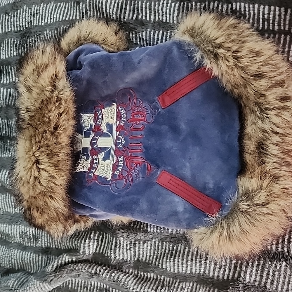 Juicy Couture dog jacket with fur